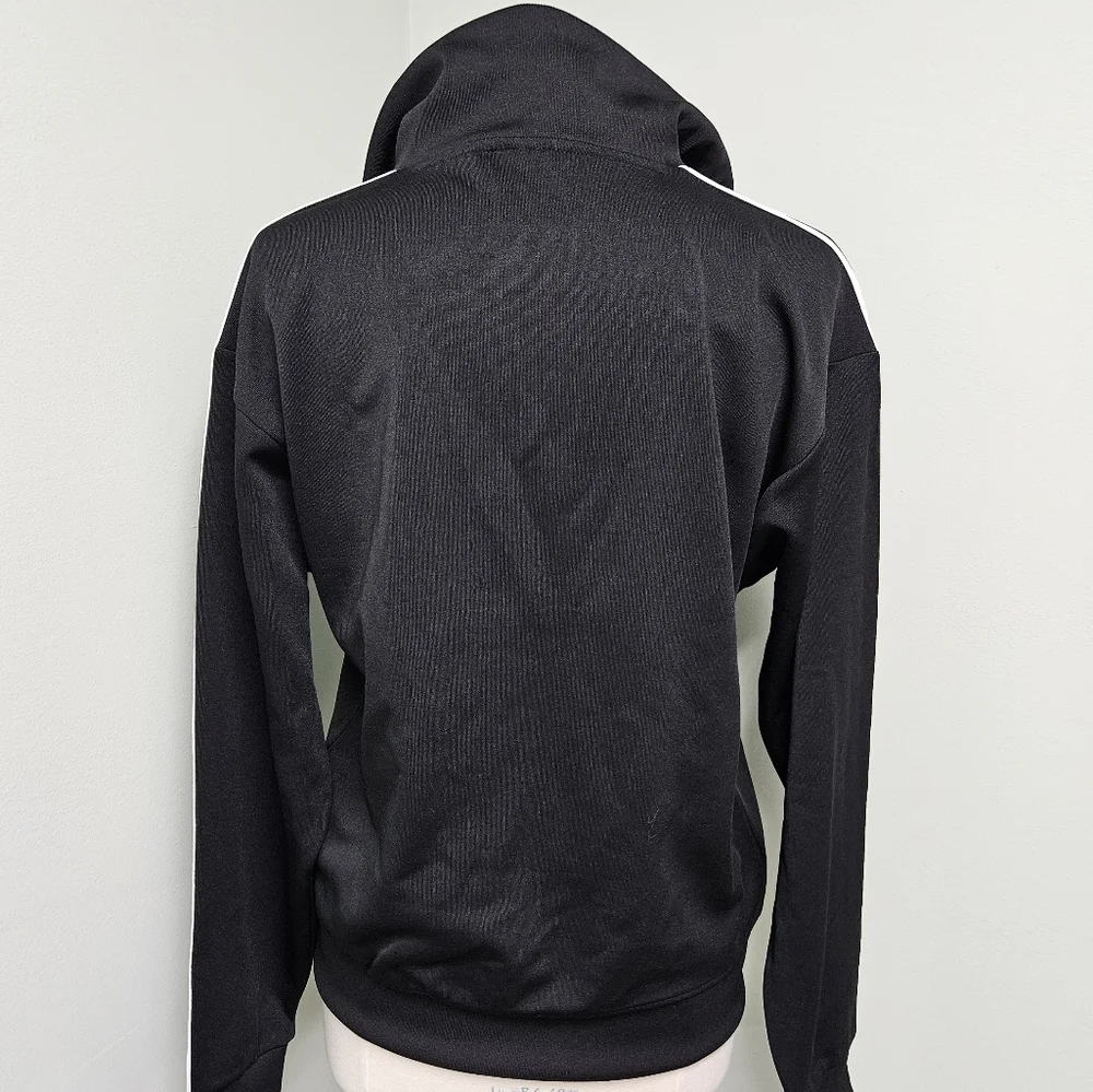 Adidas Adicolor Funnel Neck Pullover Black 1/4 Zip Track Jacket Small NWT